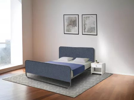Chloe King Size Double Bed in Grey Color